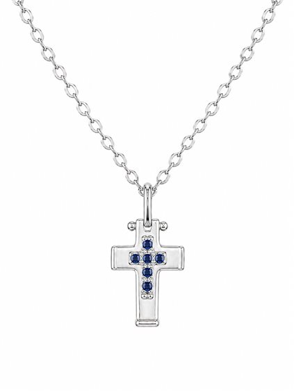 Charm Cianfrone Gioielli Uomo in Oro Zaffiro 0.02 Ct CHOR-1-198 - CHOR-1-198